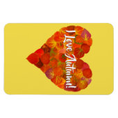 Ik hou van de herfst.—Red Aspen Leaf Heart 1 Magneet (Horizontaal)