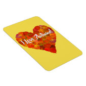 Ik hou van de herfst.—Red Aspen Leaf Heart 1 Magneet (Rechterzijde)