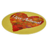 Ik hou van de herfst.—Red Aspen Leaf Heart 1 Snijplank (Hoek)