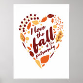 Ik hou van de Herfst van het Patriarchaat Schattig Poster (Voorkant)