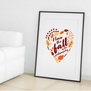 Ik hou van de Herfst van het Patriarchaat Schattig Poster