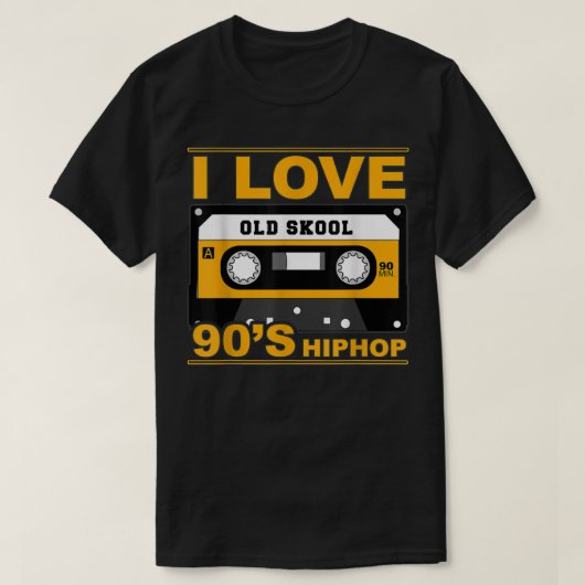 Ik hou van de hippe muziek van 90. t-shirt (Design voorkant)
