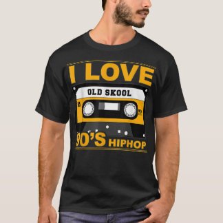 Ik hou van de hippe muziek van 90. t-shirt