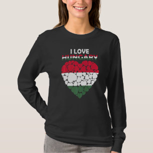 Ik hou van de Hongaarse vlag als Hongaars Hongarij T-shirt