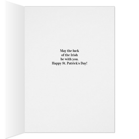 Ik hou van de Ieren en mijn vader St Patrick's (Binnen (Rechts))