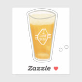 Ik hou van de illustratie van bier Craft Beer Sticker (Vel)