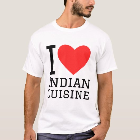 Ik hou van de Indiase keuken T-shirt (Voorkant)