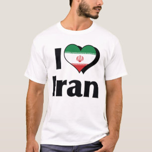 Ik hou van de Iraanse vlag T-shirt
