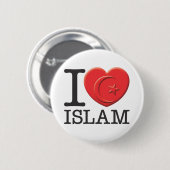 Ik hou van de islam ronde button 5,7 cm (Voorkant /achterkant)
