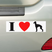 Ik hou van de Italiaanse Bumpersticker Greyhounds (Op auto)