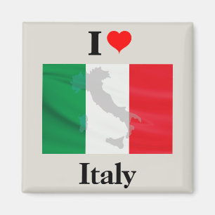 Ik hou van de Italiaanse vlag Magneet