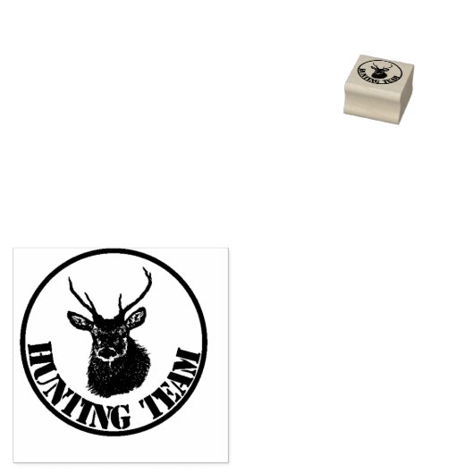 Ik hou van de jacht op herten rubberstempel (Gestempeld)