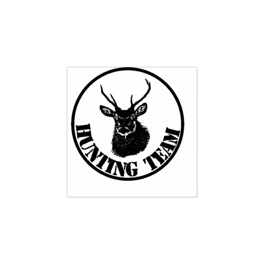 Ik hou van de jacht op herten rubberstempel (Afrduk)