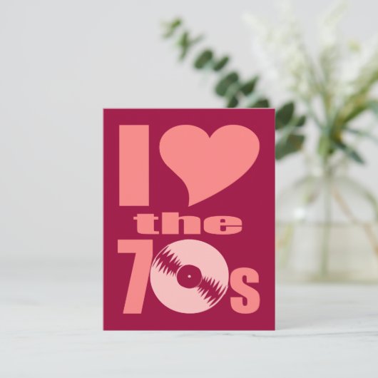 Ik hou van de jaren 70 kaart (Staand voorkant)