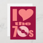 Ik hou van de jaren 70 kaart (Voorkant / Achterkant)