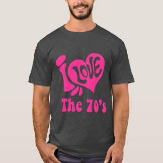 Ik hou van de jaren 70 seventies muziek retro nove t-shirt
