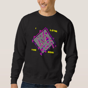 Ik hou van de jaren '80 Abstracte geometrische pat Trui