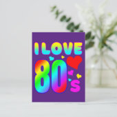 Ik hou van de jaren 80 briefkaart (Staand voorkant)