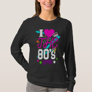 Ik hou van de jaren 80 Kleding voor vrouwen en man T-shirt
