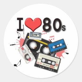 Ik hou van de jaren '80 meerdere producten geselec ronde sticker