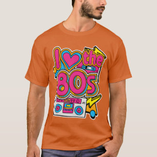 Ik hou van de jaren 80 Retro kostuum Halloween-fee T-shirt