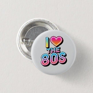 ik hou van de jaren 80 ronde button 3,2 cm