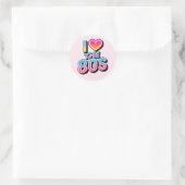 Ik hou van de jaren 80 ronde sticker (Tas)