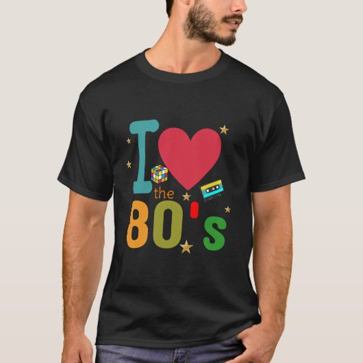 Ik hou van de jaren 80 t-shirt (Voorkant)