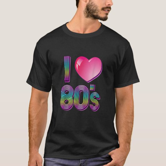 Ik hou van de jaren 80. t-shirt (Voorkant)