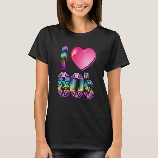 Ik hou van de jaren 80. t-shirt (Voorkant)