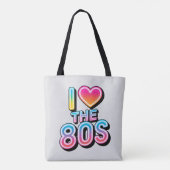 Ik hou van de jaren 80 tote bag (Achterkant)