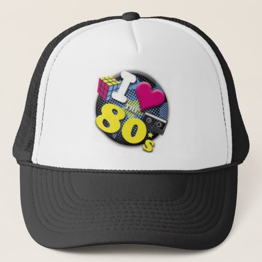 Ik hou van de jaren 80 trucker pet (Voorkant)