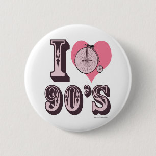 Ik hou van de jaren '90 ronde button 5,7 cm