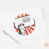 IK HOU VAN DE JAREN '90 RONDE STICKER (Envelop)