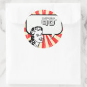 IK HOU VAN DE JAREN '90 RONDE STICKER (Tas)