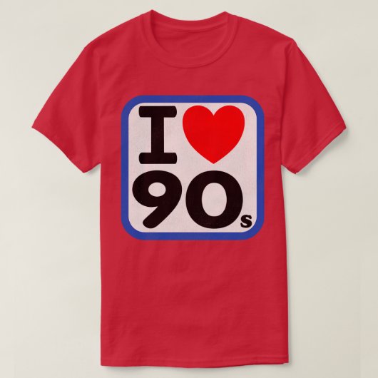 Ik hou van de jaren '90 t-shirt (Design voorkant)