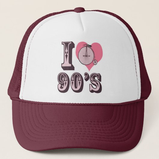 Ik hou van de jaren '90 trucker pet (Voorkant)