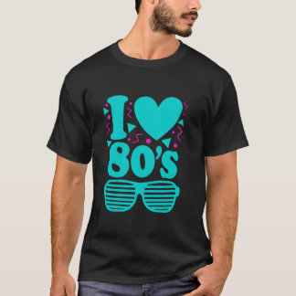 Ik hou van de jaren tachtig jaren tachtig Retro j T-shirt