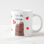 Ik hou van de Jumbo Mok van de Valentijnse Schmoop (Rechts)