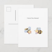 Ik hou van de Kaart van de Honey Bee Illustration  (Voorkant / Achterkant)