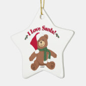 Ik hou van de Kerstman! KerstTeddy Bear Keramisch Ornament (Links)