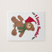 Ik hou van de Kerstman! KerstTeddy Bear Legpuzzel (Horizontaal)