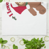 Ik hou van de Kerstman! KerstTeddy Bear Theedoek (Gevouwen)