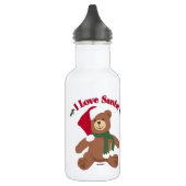 Ik hou van de Kerstman! KerstTeddy Bear Waterfles (Links)