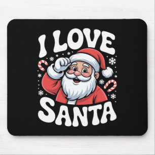 Ik hou van de kerstvakantie vrolijke kerst juichen muismat
