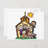 Ik hou van de kinderkerk! briefkaart (Voorkant / Achterkant)