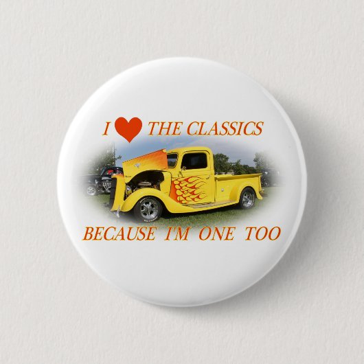 Ik hou van de klassiekers ronde button 5,7 cm (Voorkant)