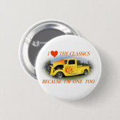 Ik hou van de klassiekers ronde button 5,7 cm (Voorkant /achterkant)