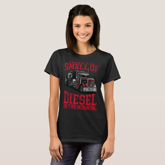 Ik hou van de klei van diesel in de ochtendwolk. t-shirt (Voorkant volledig)
