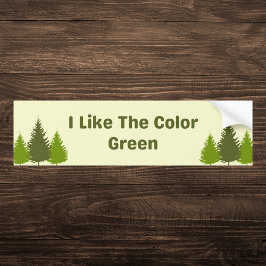 Ik hou van de kleur groen bos bumpersticker